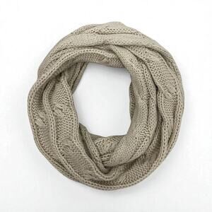 C.C Beige Knit Infinity Scarf